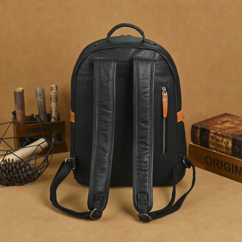 Рюкзак из натуральной кожи высокого качества, мужская дорожная сумка для выходных в стиле ретро, женская роскошная школьная сумка из натуральной яловой кожи для 16-дюймового ноутбука