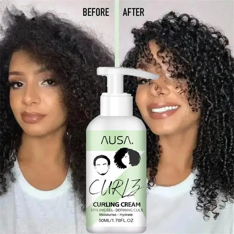 

Hair Curling Cream Anti-Frizz Bouncy Resilient Enhancer Styling Lotion Repair Damage Hair Volumizing Moisturizing Hair Care 50ml