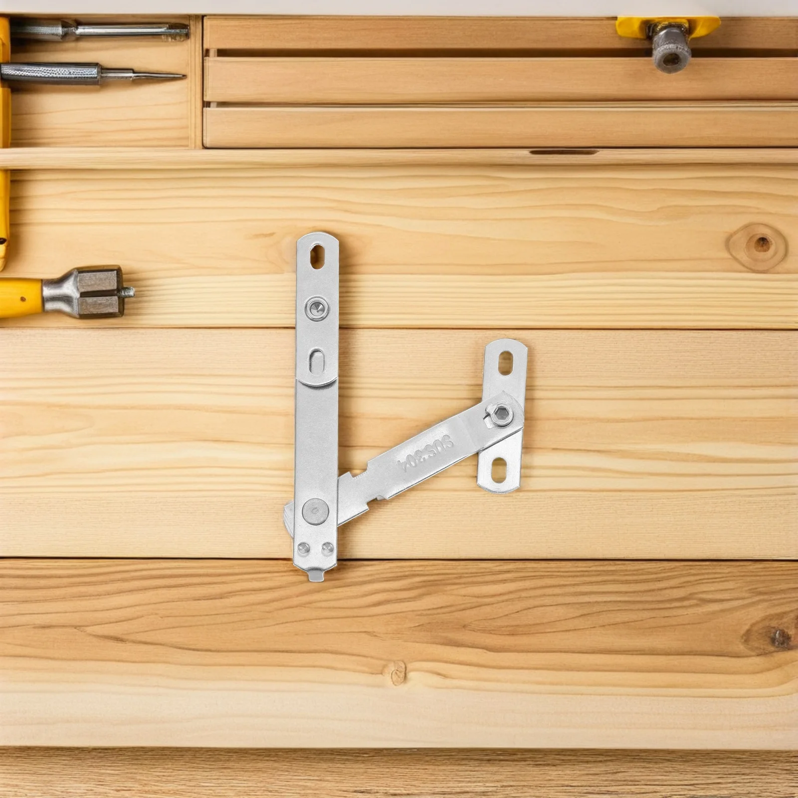 

4 set Stainless Steel Window Opening Restrictor Lock 45-Degree Angle Control Home Office Safety Silver Casement Sliding Window