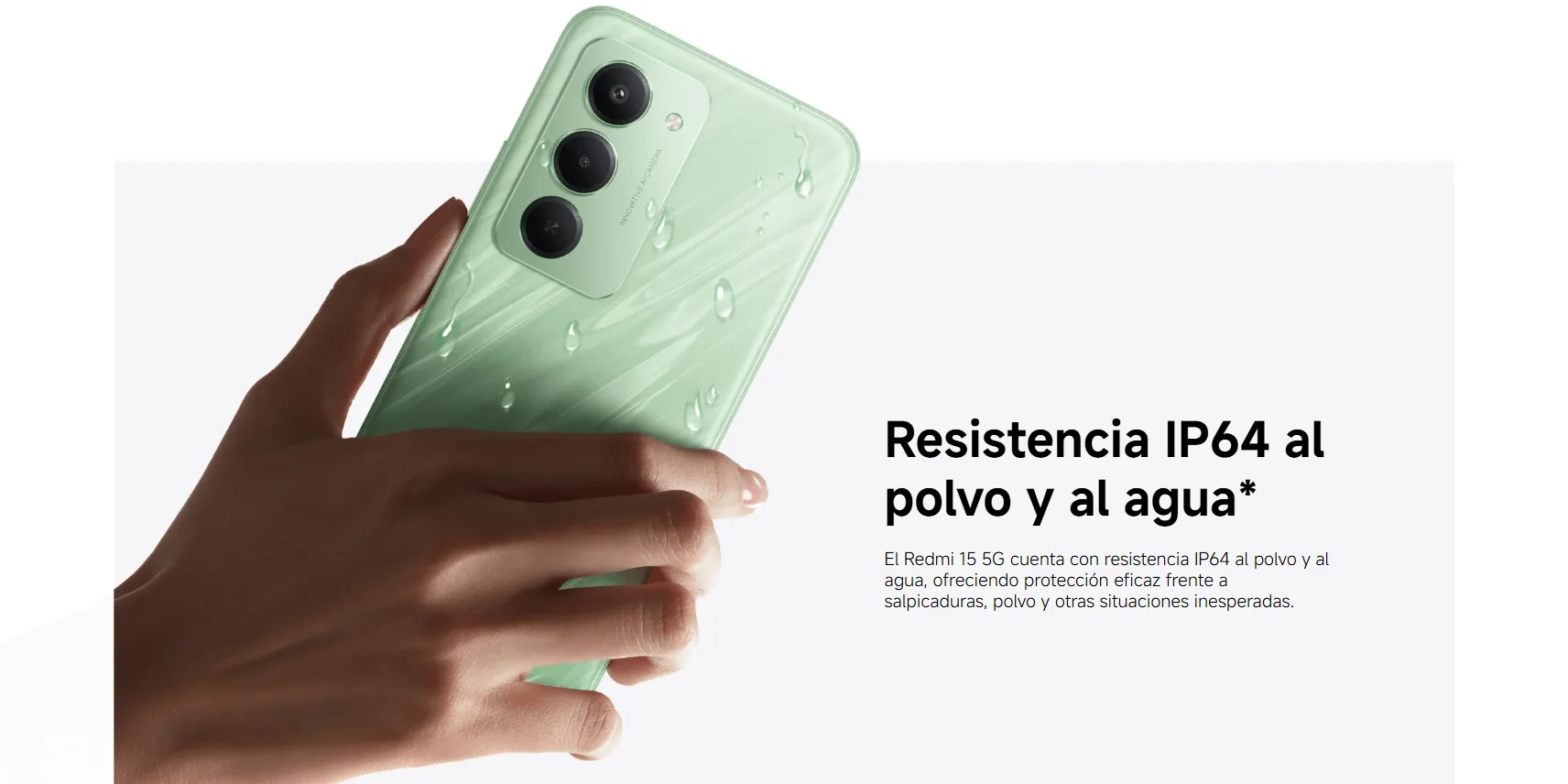 Teléfono Móvil Xiaomi Redmi 15 5G, 4 GB + 128 GB, Batería masiva de 7000 mAh (típ.), Pantalla FHD+ inmersiva de 6,9″ 144 Hz, Potente Snapdragon® 6s Gen 3 con 5G, Sistema de cámara dual de 50 MP con IA, IP64, Xiaomi HyperOS 2 7