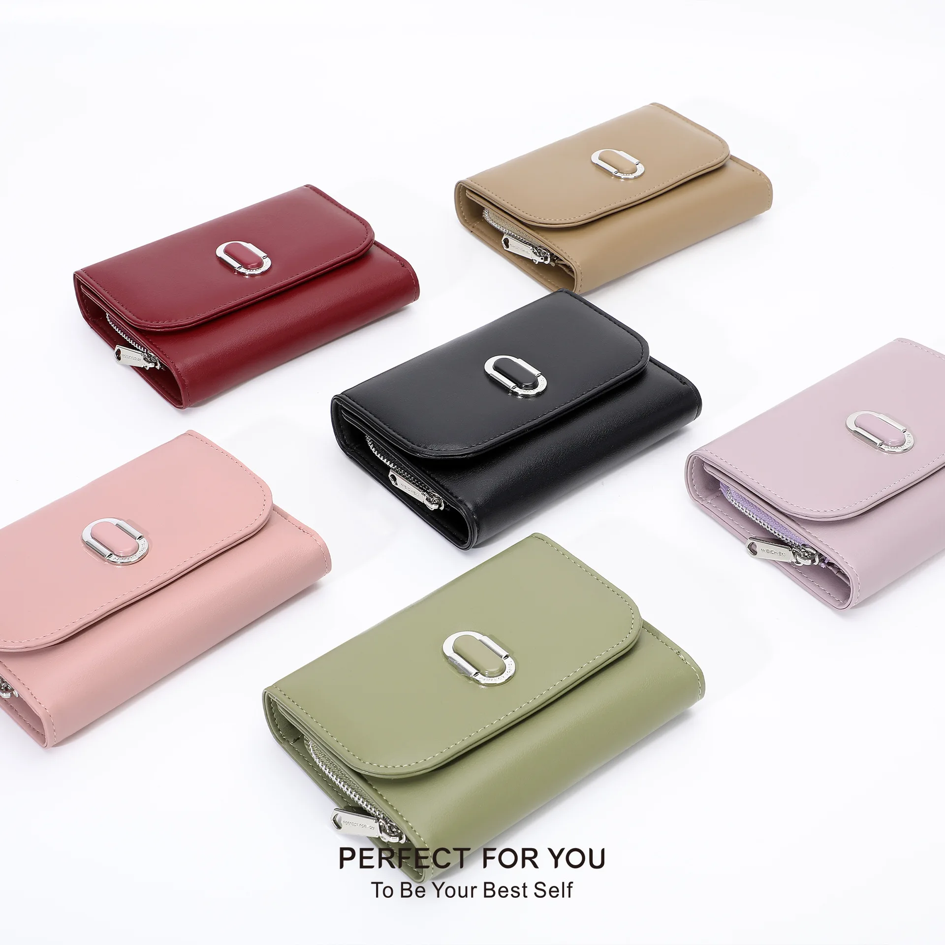 PERFECT FOR YOU Light Luxury Brand Women\'s Wallet 2024 New Fashion Multi-card Slot Large Capacity Card Wallet with Coin Pocket