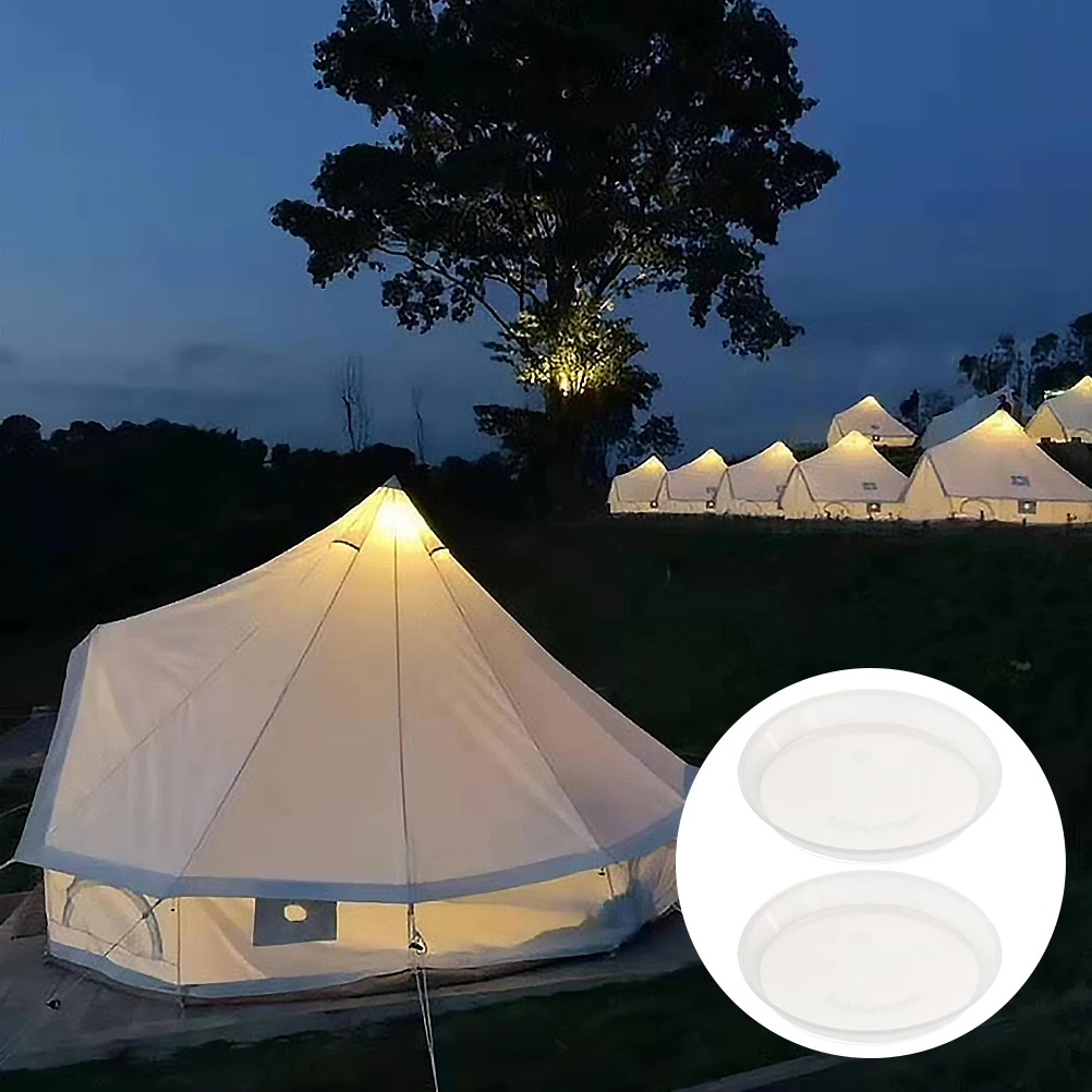 

2Pcs Eco friendly PP Lightweight Portable Food Container Camping Picnic BBQ Tray Fruit Plate Snack Dish Home Storage