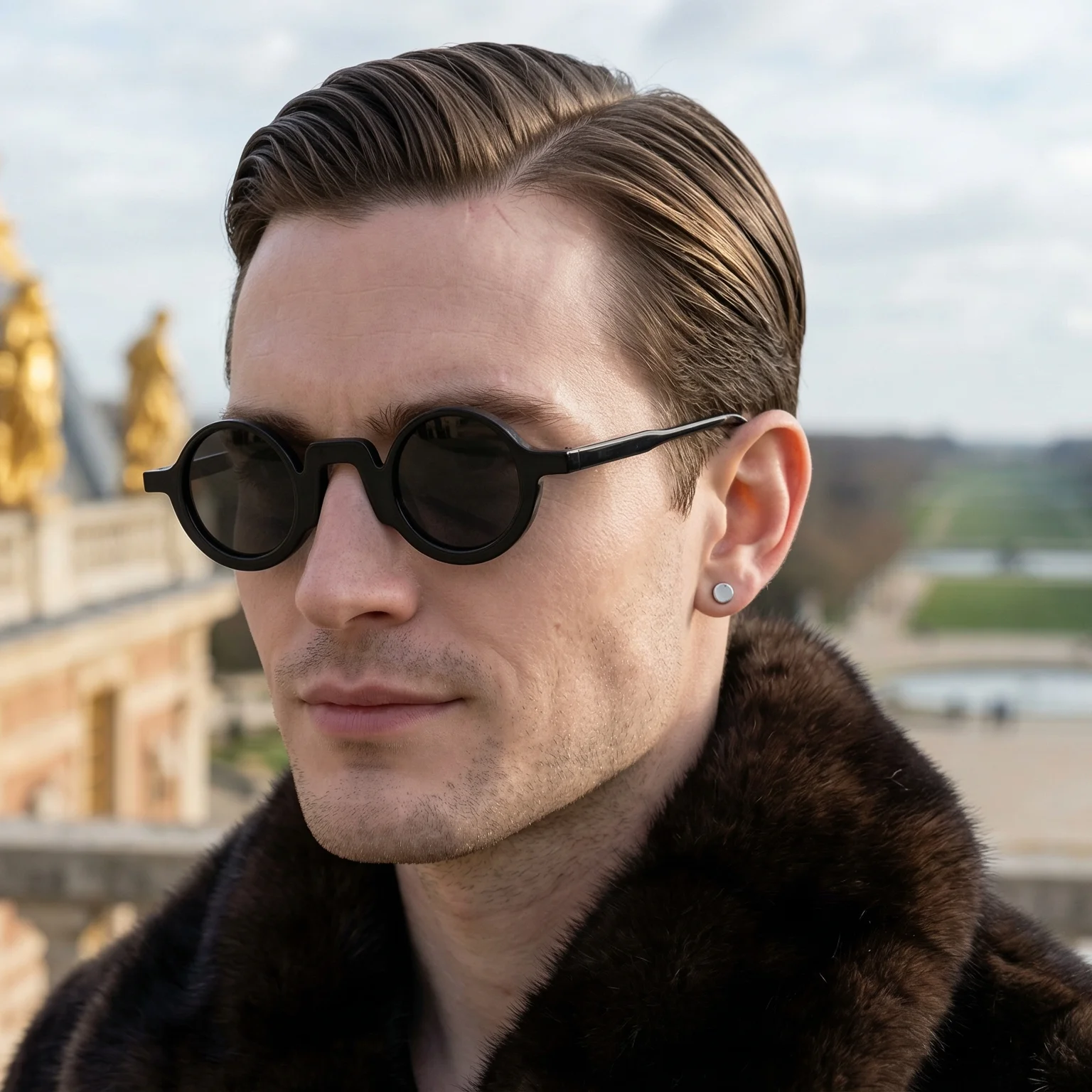 Klassische Vintage Runde Sonnenbrille für Männer und Frauen Hip-Hop Streetwear Kleine Sonnenbrillen Unisex Leoparden-Muster