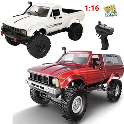 WPL C24-1 C14 Full Scale RC Car 1:16 2.4G 4WD Rock Crawler Electric Buggy Climbing Truck LED Light On-road 1/16 For Kids Toys