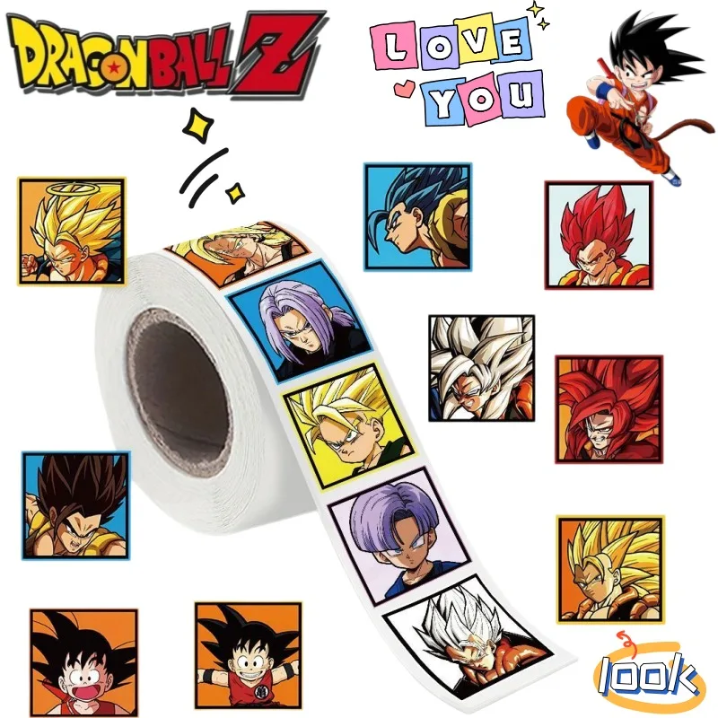 New Dragon Ball Son Goku Vegeta krillin Creative Secondary Cartoon Roll Stickers Anime Peripheral Decorative Stickers Wholesale