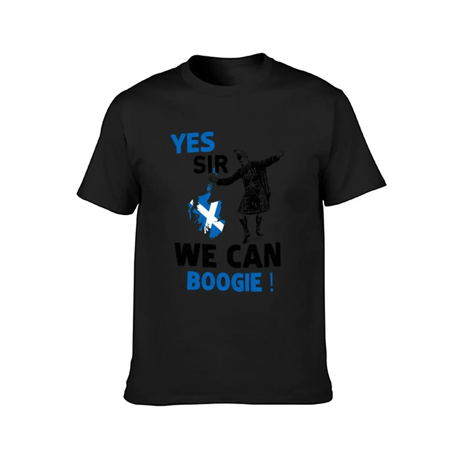 YES Sir we Can BOOGIE SCOTTISH T-Shirt essential t shirt blanks plus size clothes summer top mens funny t shirts