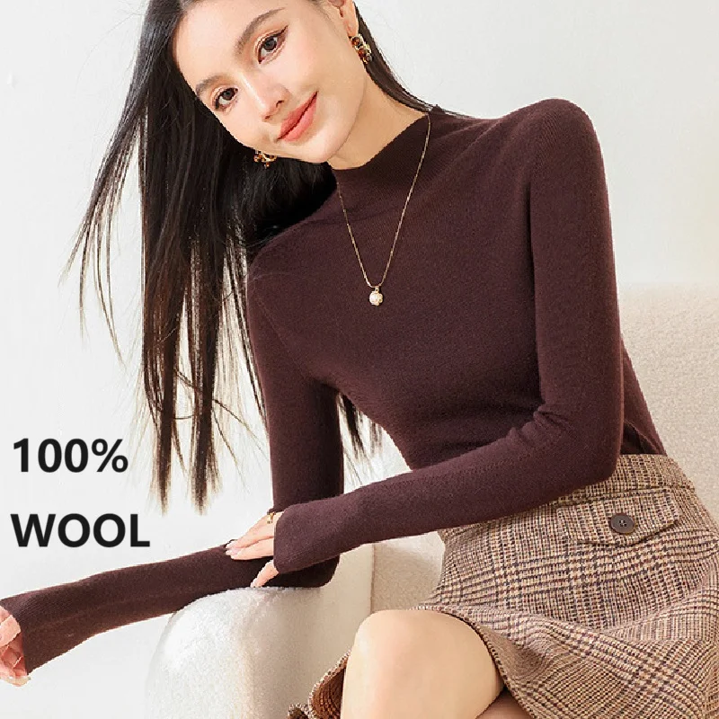 

turtleneck womens tops wool sweater fashion women top pullover clothes winter sweaters korean clothing black woman vintage cute