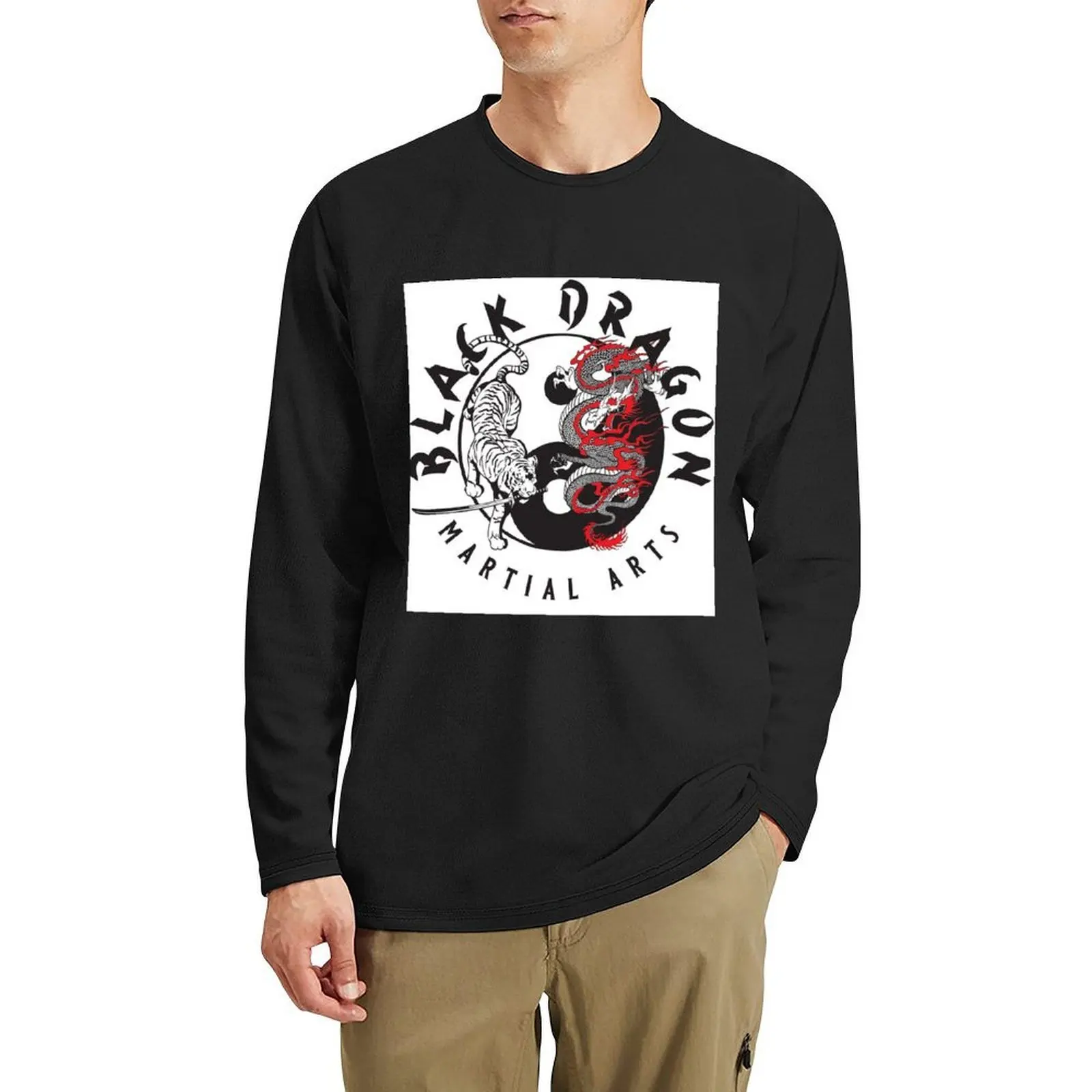

Black Dragon Martial Arts Logo Long T-Shirt sports fan t-shirts aesthetic clothes Tee shirt sweat shirt designer t shirt men