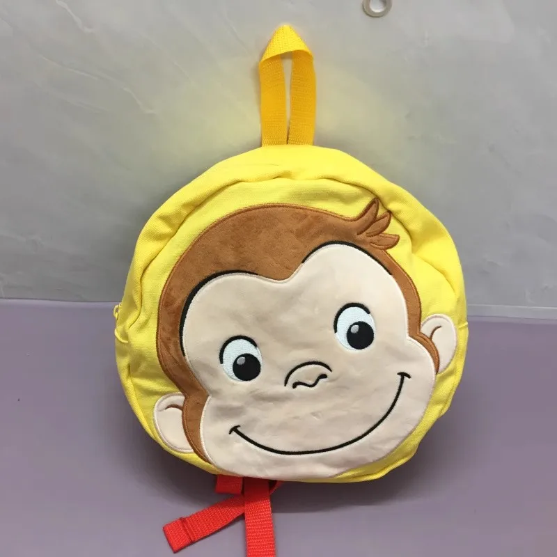 New Cute Curious George Monkey Boys Kids Plush Backpack Bags School Bag For Children