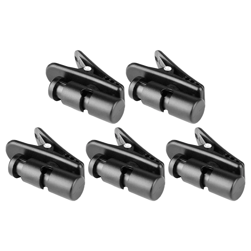 

5pcs Earphone Cable Microphone Clips Wire Cord Clips Headphone Holder ABS PC Material Stage Speech Classrooms Accessories