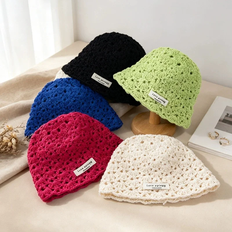 Women’s Openwork Knit Beanie: Versatile, Loose-Fit, Hip-Hop Style, Elegant Brimless Beanie