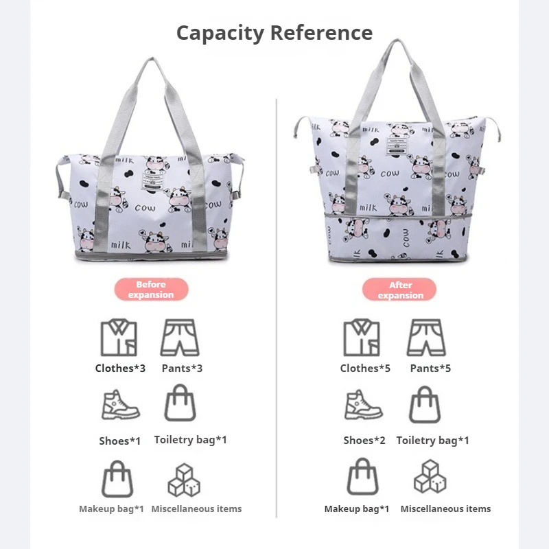 

Cartoon Bear Travel Bag Lightweight Duffle Bag for Women Weekend Trip Gym Portable Maternity Hospital Bag Carry On Hand Luggage
