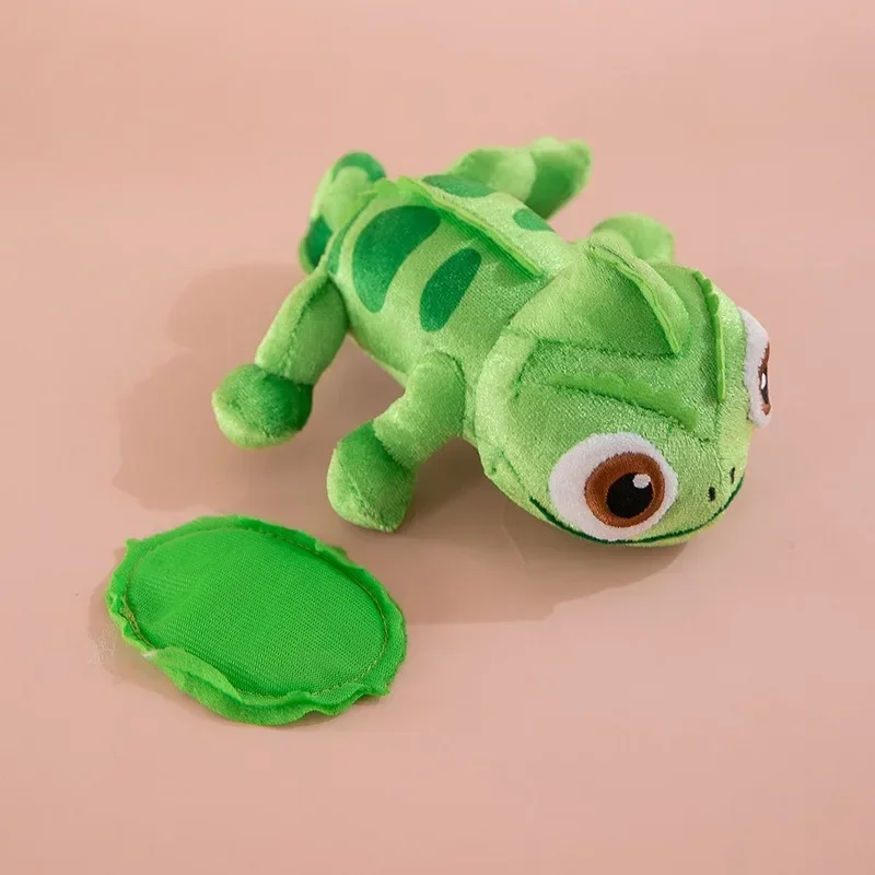 HOT SALE Chameleon Magnet Lizard Plush Doll With Disk Base Fashion Shoulder Plushie Charm Kids Doll Girls Kawaii Holiday Gifts