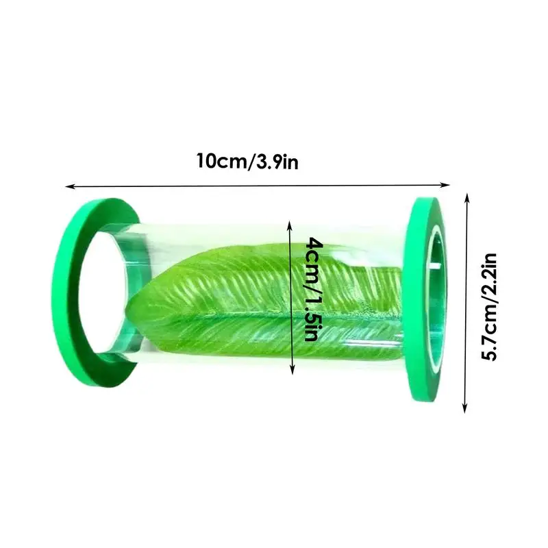 Betta Tunnel Betta Habitat Met Blad Drijvende Acryl Tunnel Garnalen Grot Aquarium Decor Voor Verrijking Verbergen Rusten