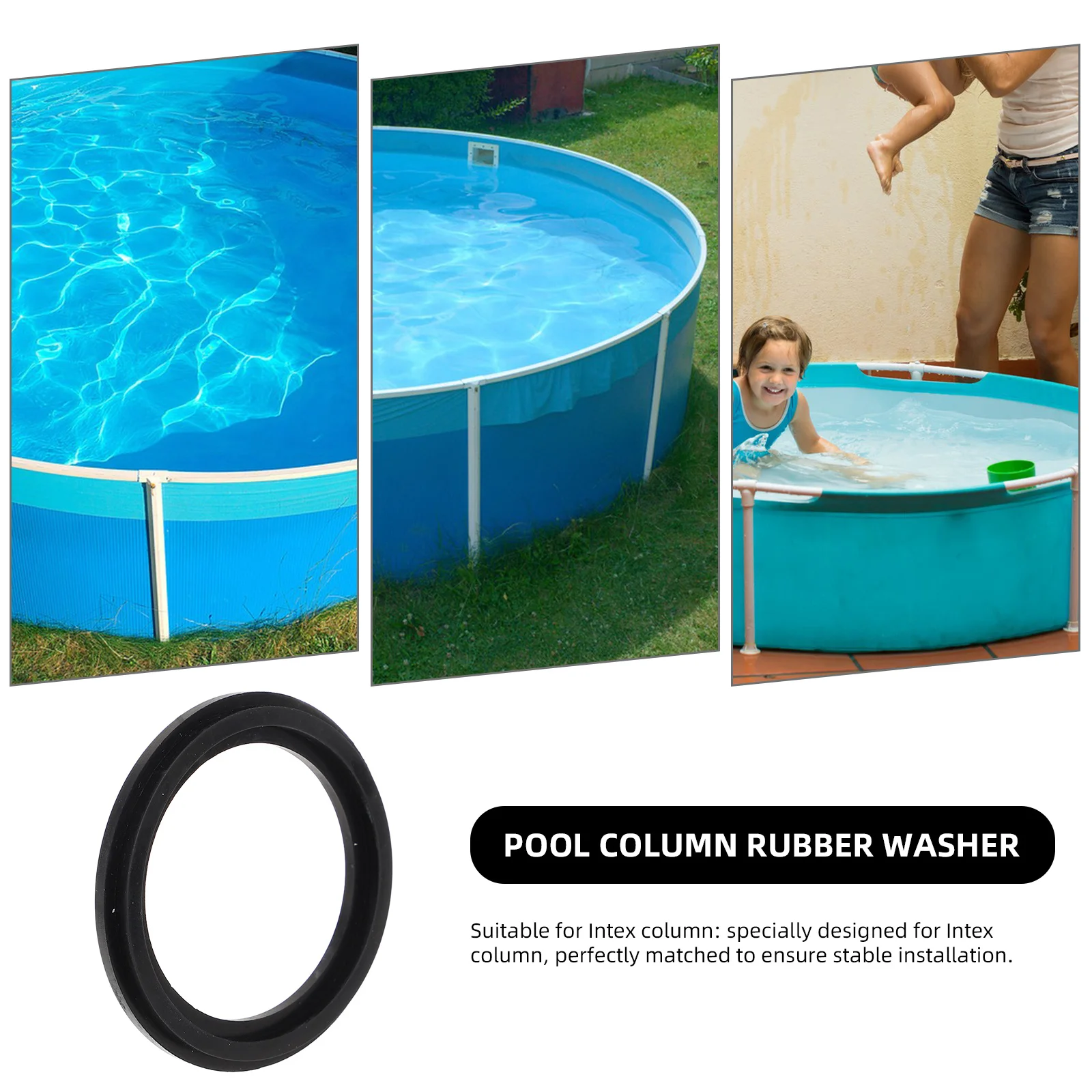 

2Pcs Pool Gasket for Plunger Rubber Material with Friction Relief Design Pool Plunger Washer Accessory Washer Accessory