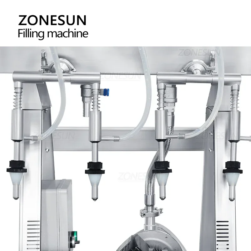 

ZONESUN ZS-RWGFP4 Automatic Filling Machine For Red Wine Beverage Drinks Olive Oil Water Glass Bottle Liquid Filler