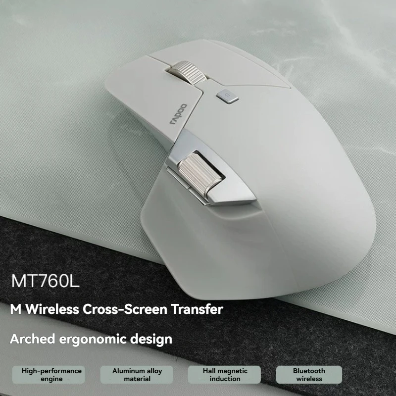 MT760 Wireless Bluetooth Mouse Customized Side Roller Mute Three Mode Ergonomics for E-sports Gaming Keyboard Accessories Gifts