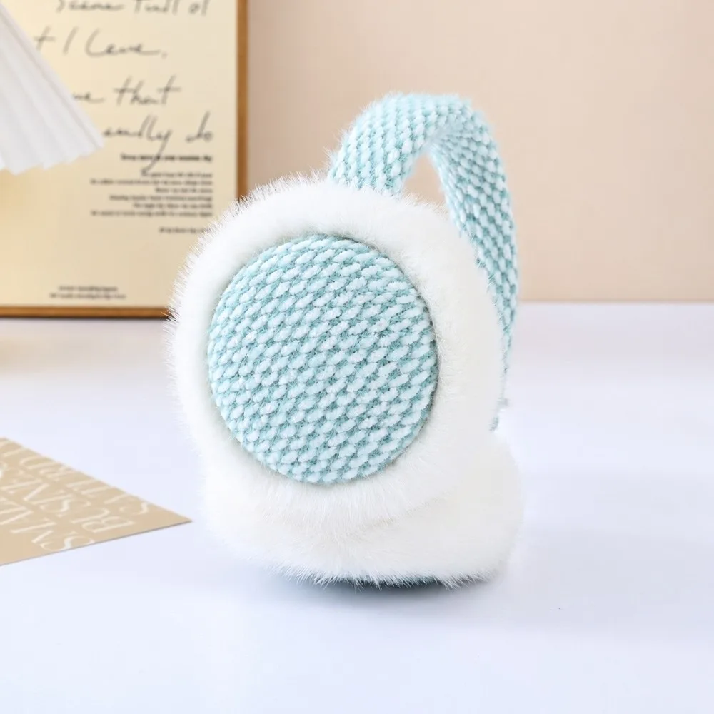 Outdoor Knitted Women Earmuffs Warm Edge Ear Protect Cover Soft Windproof Head-Mounted Ear Covers
