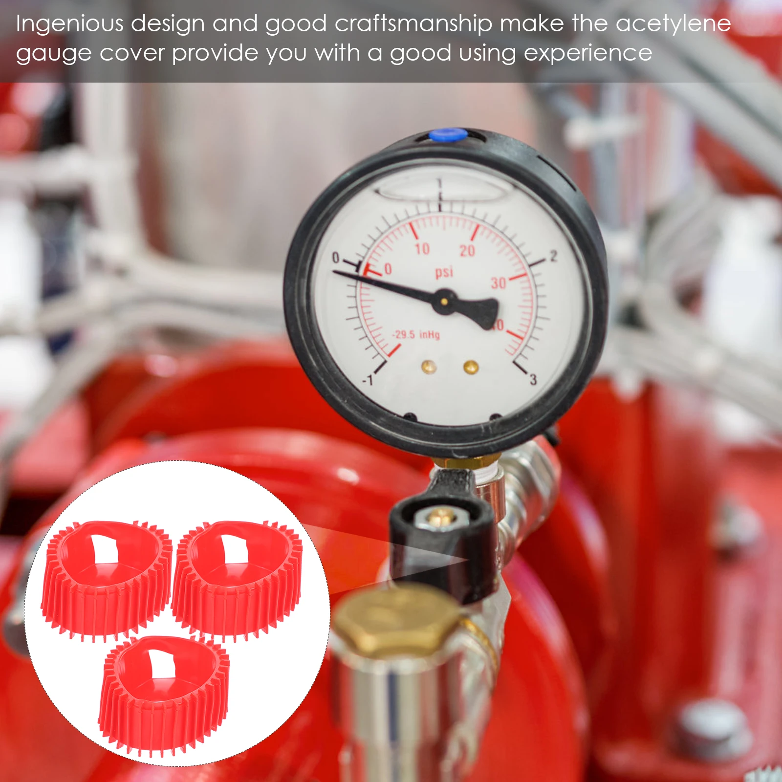 

3pcs Pressure Gauge Cover Acetylene Silicone Protector Propane Tank Welding Tools Gauge Boots Oxygen Acetylene Gauges Cushion