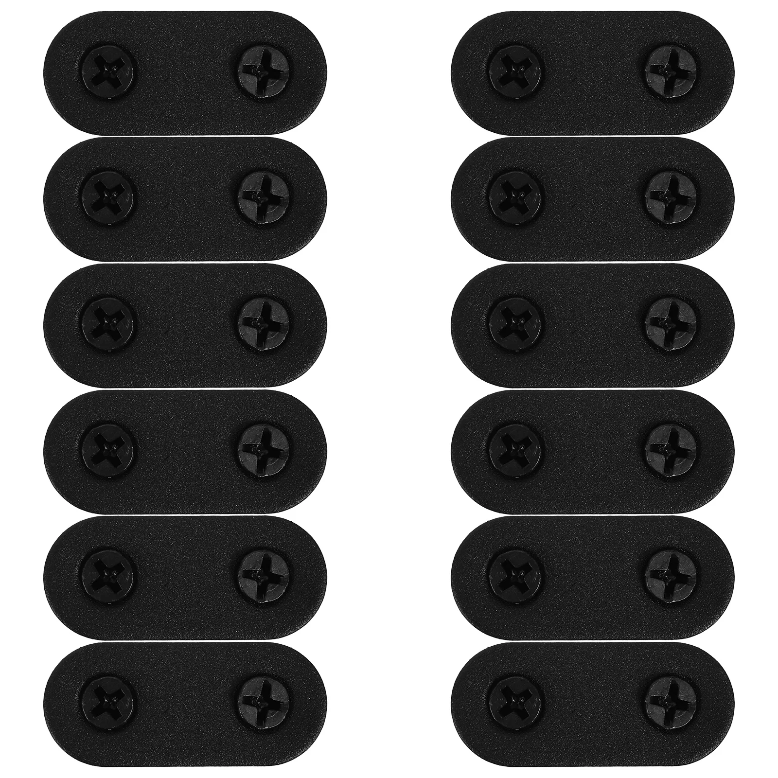 

12 set Black Flat Mending Plates Stainless Steel Connectors For Wood Furniture Diy Straight Bracket With Pre-Drilled Holes