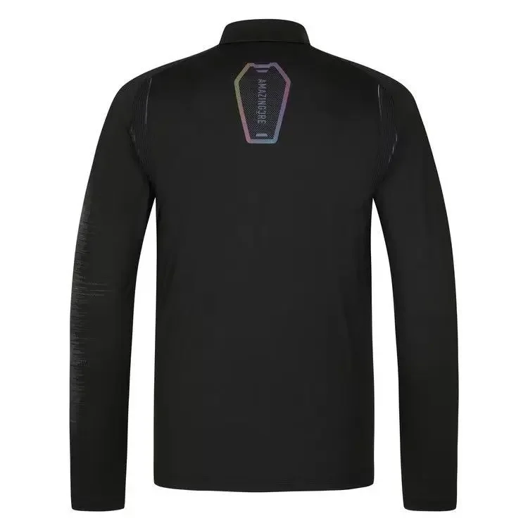Camisetas Polo de Manga Larga para Hombre de Primera Calidad, 100% Algodón, Transpirables, de Secado Rápido, para Golf, Marca AMAZINGCRE