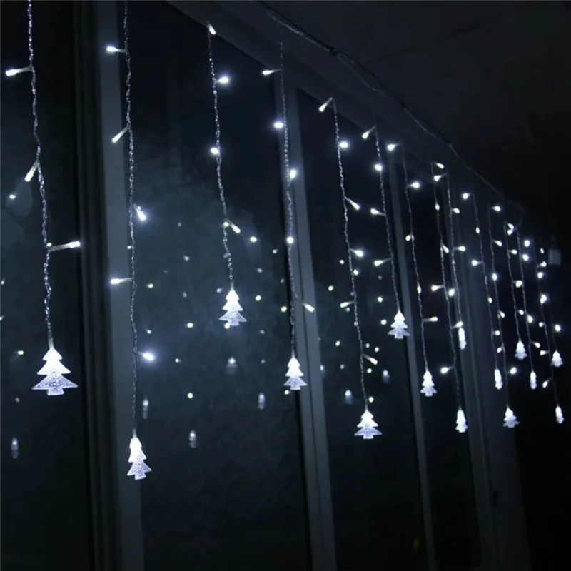 String Light Fairy Light AC 220V LED 5M 100 LED Icicle Led Curtain Fairy Christmas Light For Wedding Home Garden Party Decor