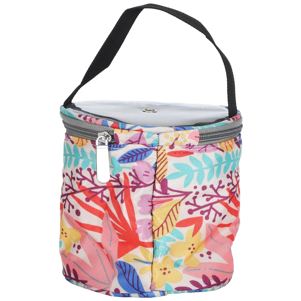 

Protable Empty Round Yarn Storage Bag Small Mini Bag Crochet Bag Organizer Knitting Storage Tote Bag For Travel