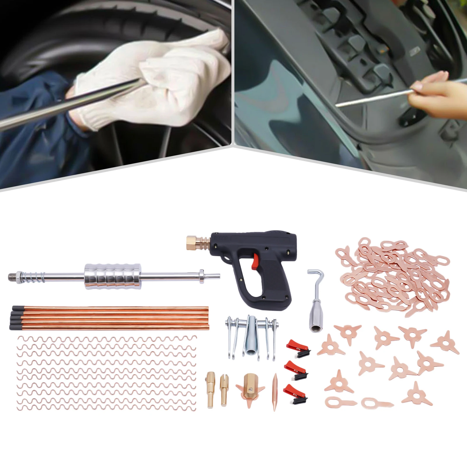 Sheet Metal Repair Tool 86x Stud Welder Dent Puller Kit For Repairing Dents on Metal Surfaces of  Cars,refrigerators,etc