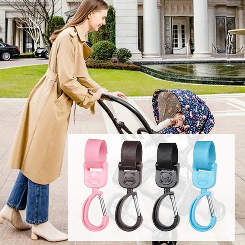 

Organizer Rotate 360 Degree Bear Baby Car Seat Accessories Pram Hooks Baby Hanger Hooking Up Baby Bag Stroller Hooks Bag Hanger