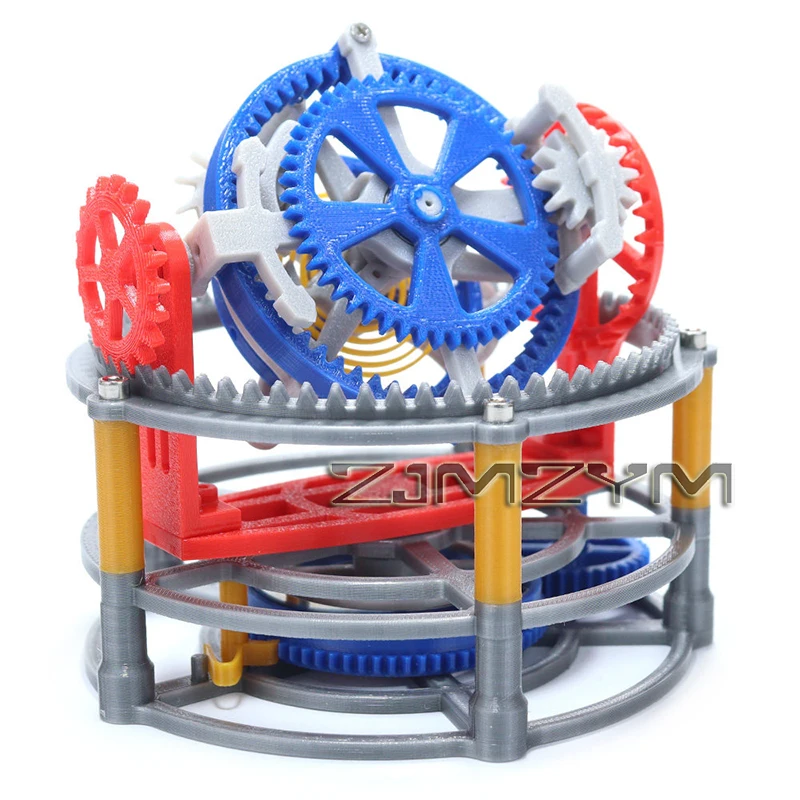 

Three Axis Tourbillon Model 3D Printing Mechanical Pendulum Clock Metal Spring Drive DIY Science Technology Decompression Aid