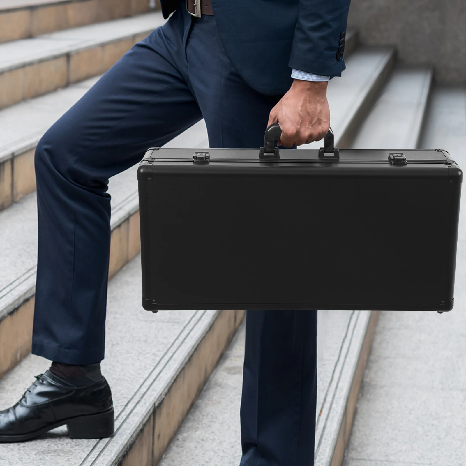 صندوق تخزين البطاقات المتدرج منظم 6 فتحات صندوق تخزين البطاقات 222-سعة منظم قابل للقفل صندوق تخزين بطاقات التداول مع مقبض #3