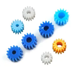 15 Teeth 8.5mm Diameter D-shape Hole Blue Plastic Gear 15T Motor Retarding Device Main Shaft Gears 3/ 4/ 2.3/ 3.17mm 10pcs/lot