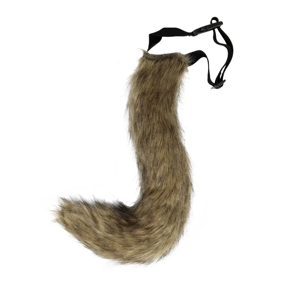 Accesorios de felpa para Cosplay de Halloween, cola larga ajustable, accesorios de Cosplay de animales para Halloween, bestia con hebilla, accesorios de Cosplay de animales