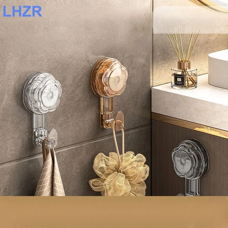 Drill free suction cup hook wall mounted rotating suction cup hook reusable for living room bathroom kitchen