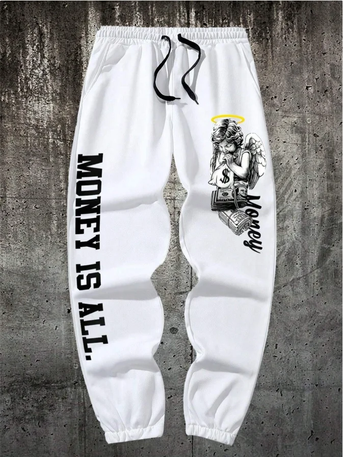 25/26 Latest Trendy Men's English Alphabet Trendy Brand Fashion Sanitary Pants Autumn/Winter Street Adult Pants