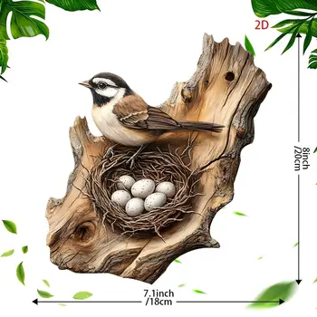 1/2件復古2D鳥類木質標誌8吋農舍牆面裝飾花園花卉鳥類市場門廊家居照片背景 8 最佳銷售 農舍裝飾 - №8