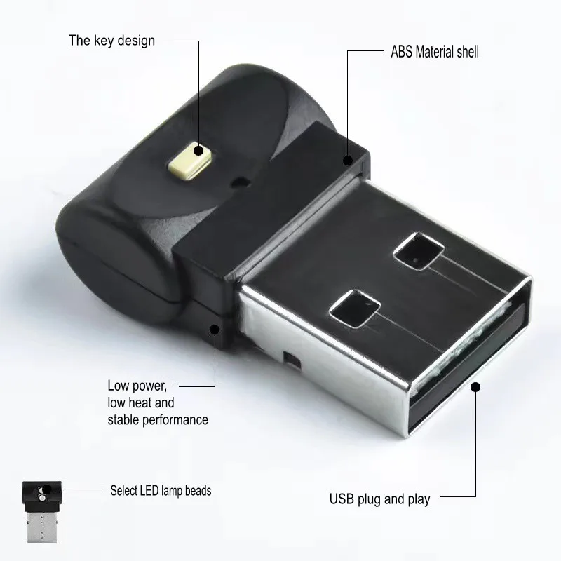 Accessoires décoratifs pour documents, mini USB, LED, escales intérieures, urgence, PC