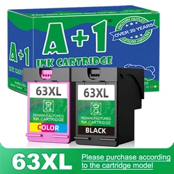 Cartucho De Tinta, adequado para HP 63, HP 63XL, Deskjet 1110, 2130, 2131, 2132, 3630, 5220, 5230, 5252