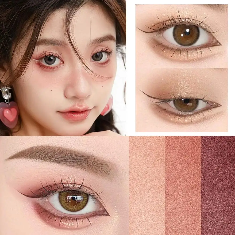 Bâton d'ombre à paupières dégradé tridimensionnel naturel sans enlever le maquillage scintillant paillettes fard à paupières Eyeliner stylo beauté