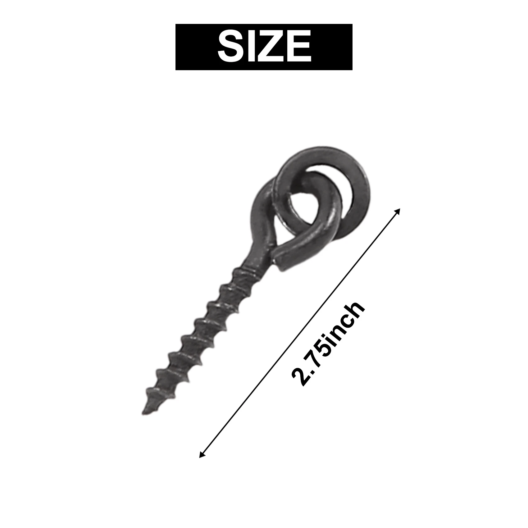 50szt Carp Fishing Boilie Screw with Solid Ring Bait Tool Chod Rigs Carp Fishing Hair Tackle Accessory