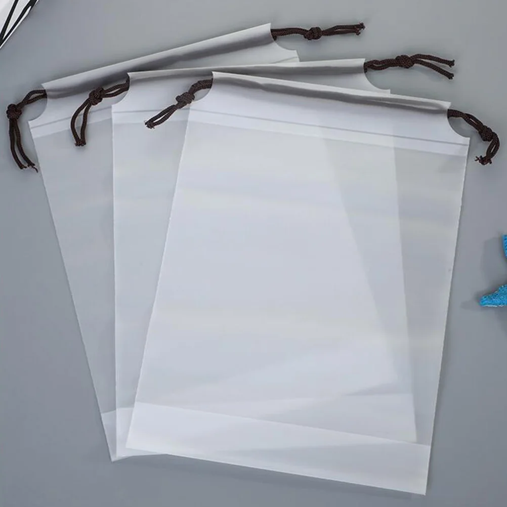 

40 Pcs Eyelash Packaging Bags Portable Travel Cosmetics Storage ganizer Frosted Drawstring Pouch Lash Bag For Home Hotel Trip