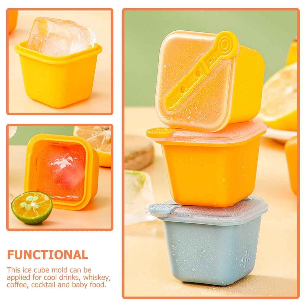 

6pcs Silicone Cube Mold Easy Release Stackable Molds Home Freezer Non-Stick Ice Making Tool For Coffee Cocktails Kitchen