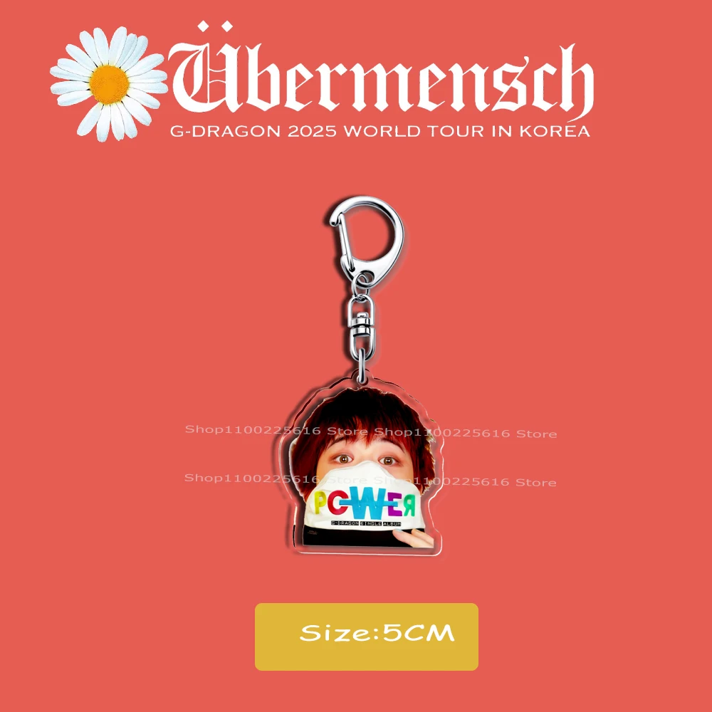 5CM Acrylic Kpop G-Dragon Keychain Customized Ubermensch POWER DRAMA Album Kwonjiyoung Keyring Funs Gift Merch