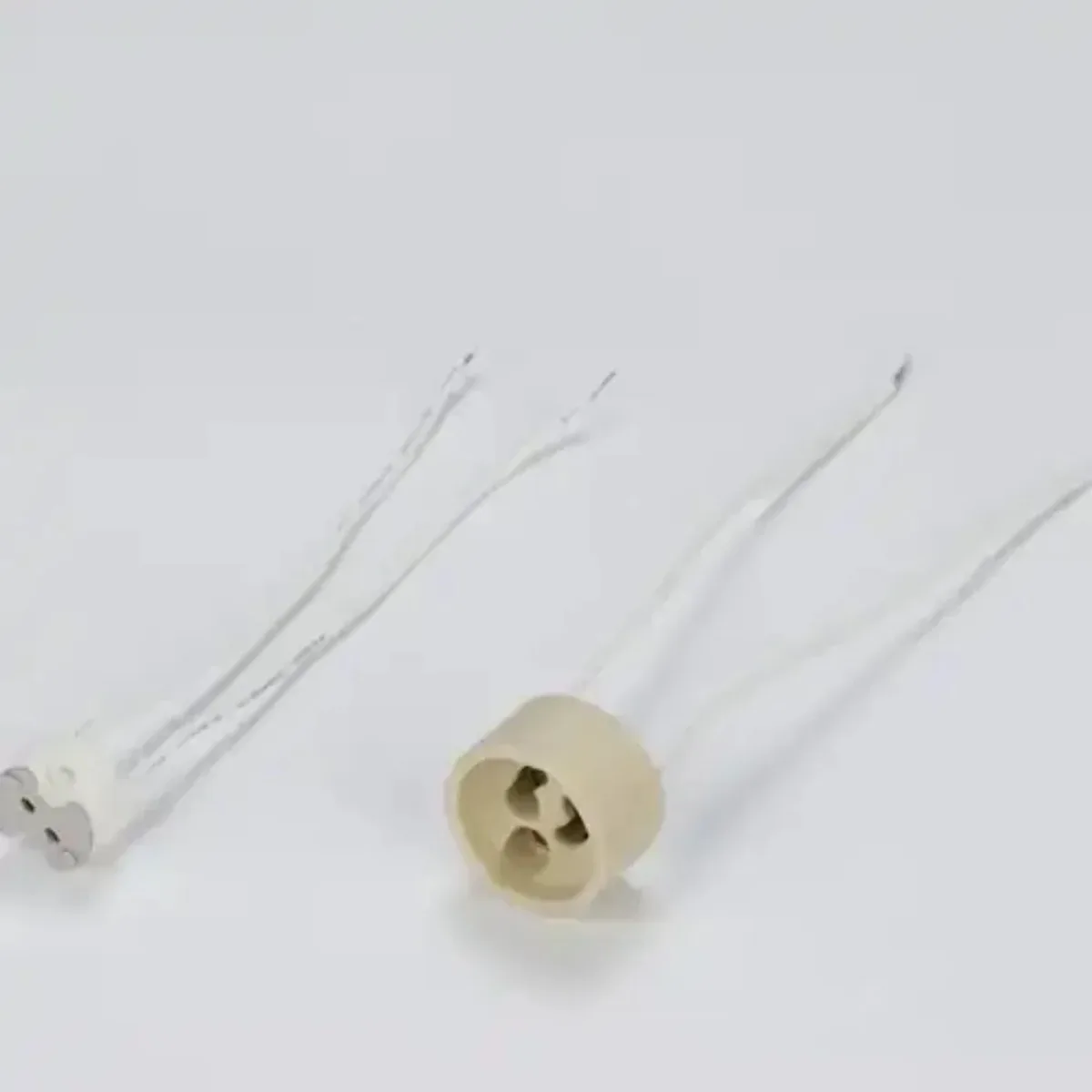 JOYINLED GU10 MR16 Ceramic Socket Pack of 8 GU10 MR16 Lamp Holder with 15cm Wire Connector for LED Halogen Bulbs
