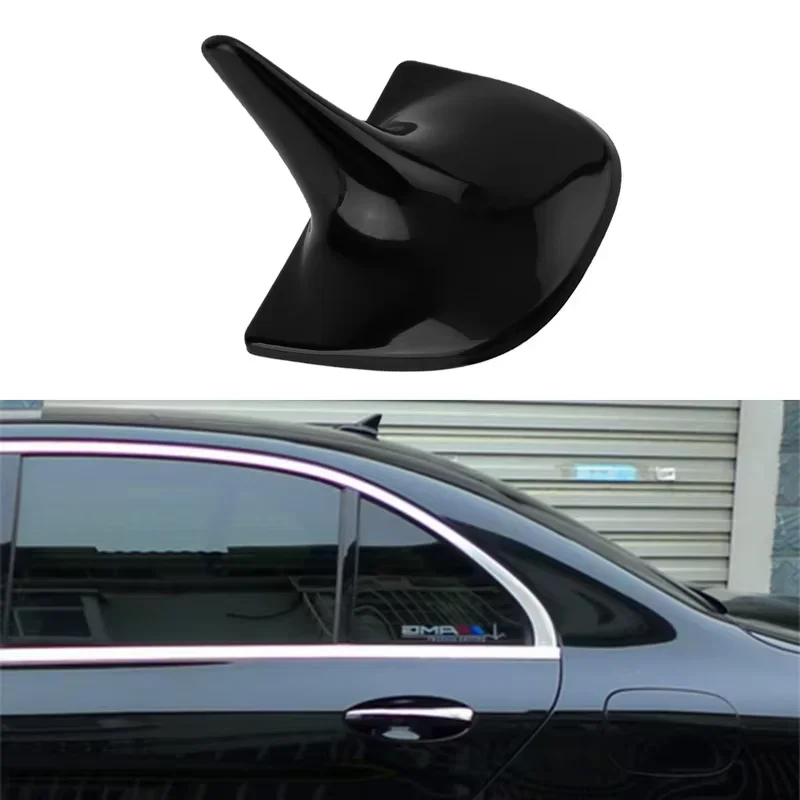 

1 шт. черная декоративная автомобильная антенна-пустышка с плавником акулы без сверления, простая в установке с двусторонней клейкой лентой для Benz