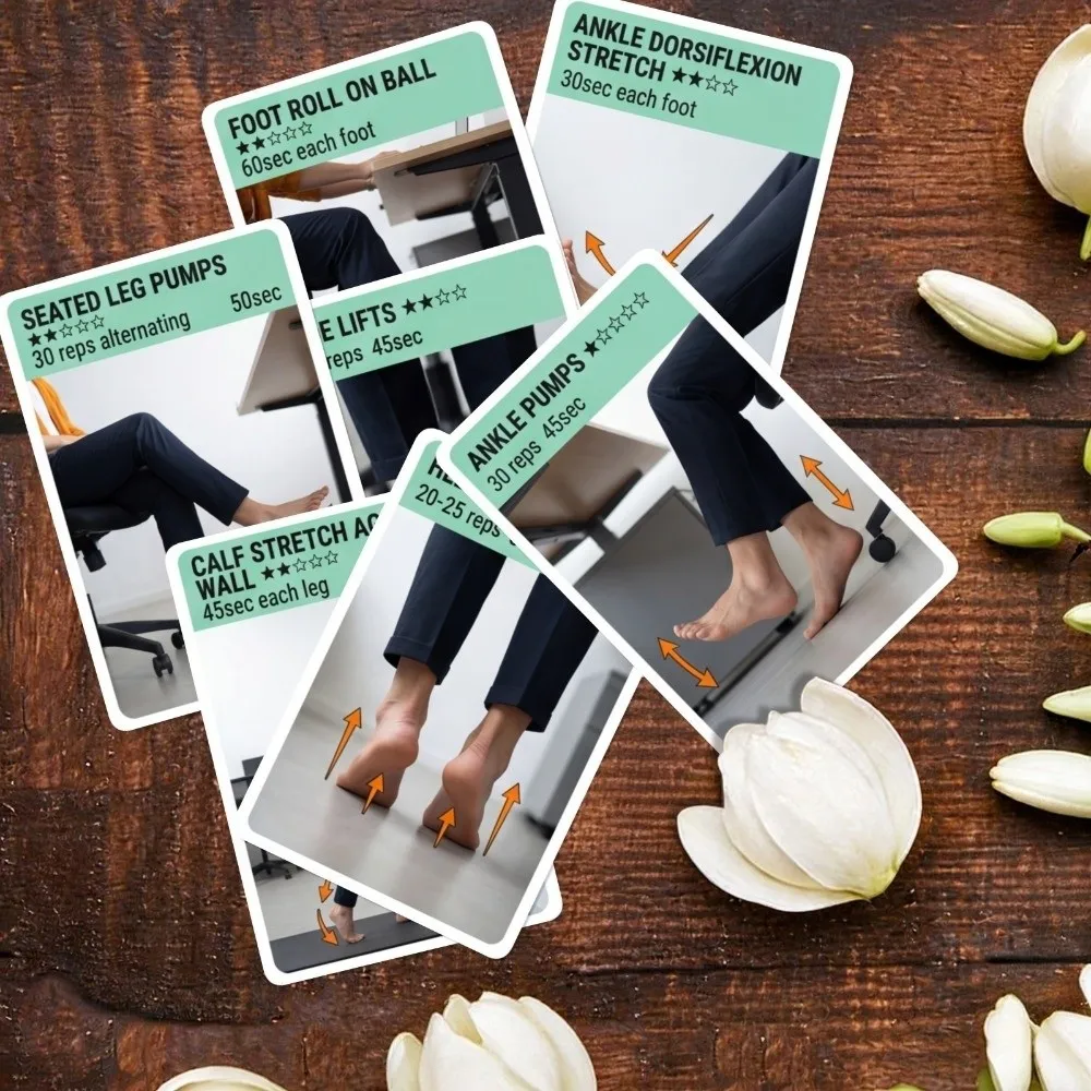 18Pcs Illustrated Step Move Guide Senior Standing Exercise Flashcards Safe Standing Poses Low-Impact Gentle Stretch Cards