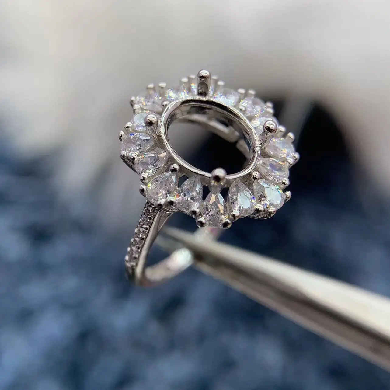 MeiBaPJ Inlay Elliptical 7*9mm Gemstone S925 Pure Silver Precision Support Exquisite Ring Elegant Gifts Charm Popular Jewelry