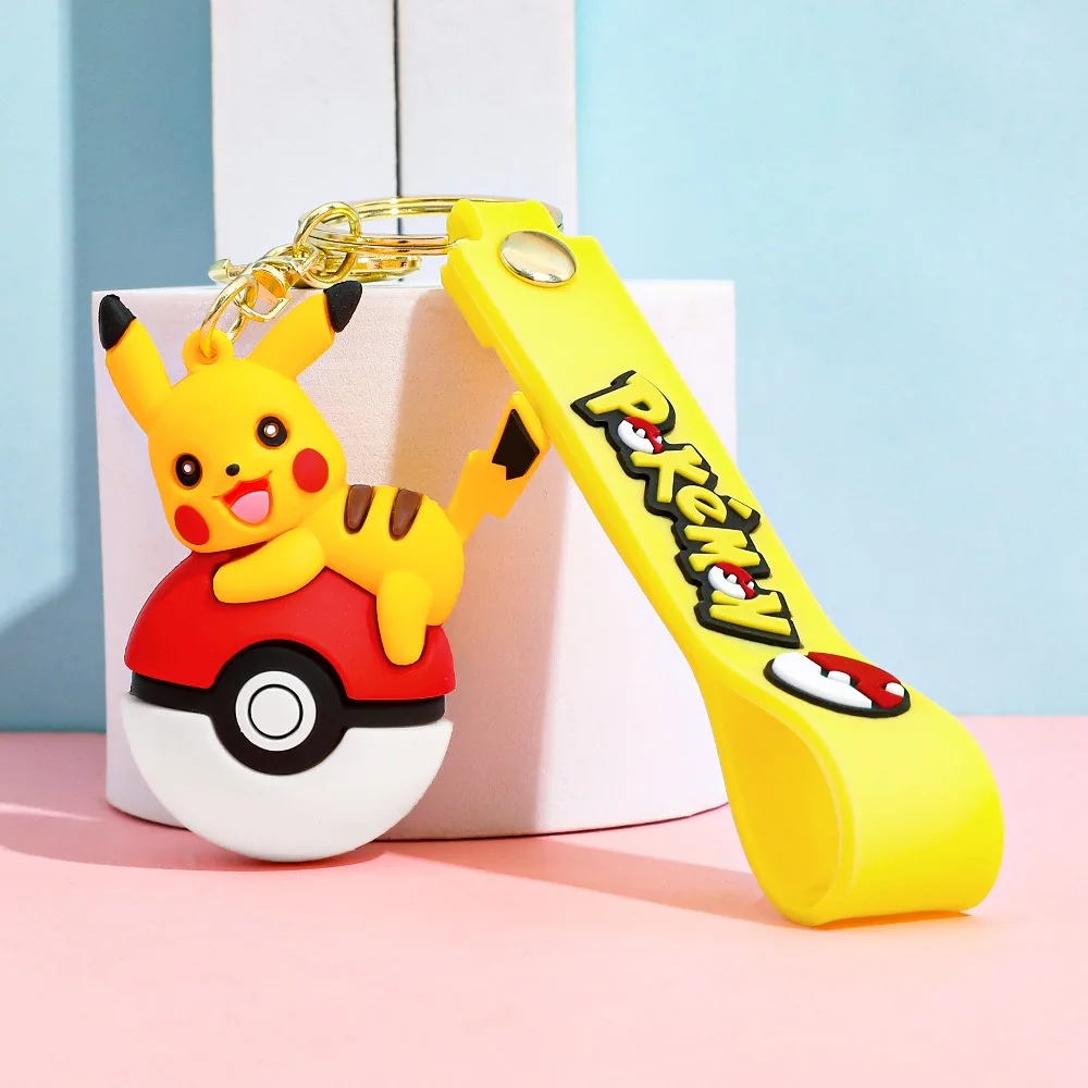6pcs Kawaii Anime Keychain Set Eevee Charmander Figures