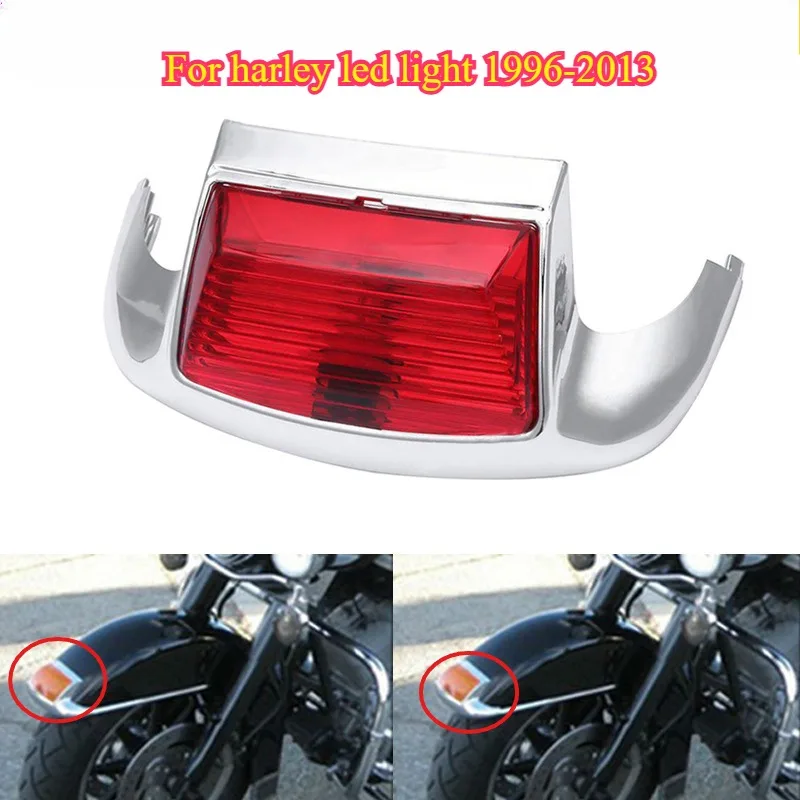 Motorcycle Edge Front Rear Fender Tip Light Lamp For Harley Heritage Softail Electra Glide Road King FLHR FLSTC 1996-2013  LED