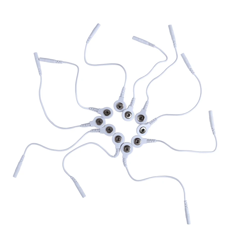 Einkopf-Kurz elektroden kabel Elektroden drähte 2mm Dchead 3,5mm Stecker für Zehner-Massagegerät-Elektroden handschuhe/-pads